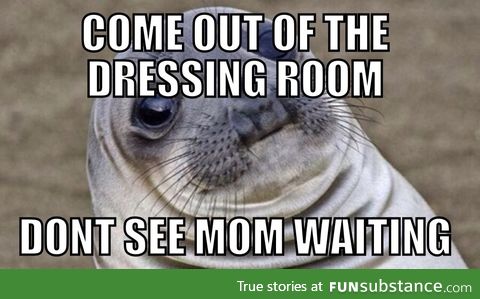 One of the worst things as a kid trying on new clothes