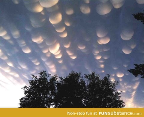 Mammatus clouds over Saskatchewan, Canada