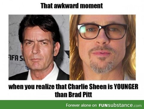 Charlie Sheen and Brad Pitt