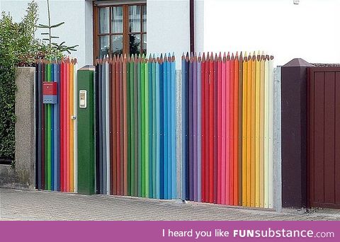This has got to be the coolest fence ever
