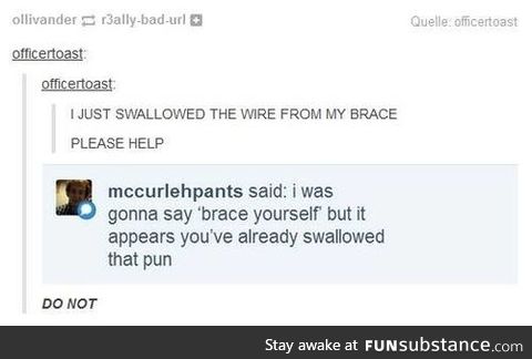 Puns get in the way of a wire situation