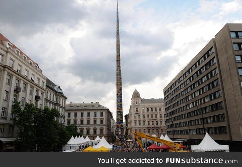 The world's tallest Lego tower was built in Budapest today