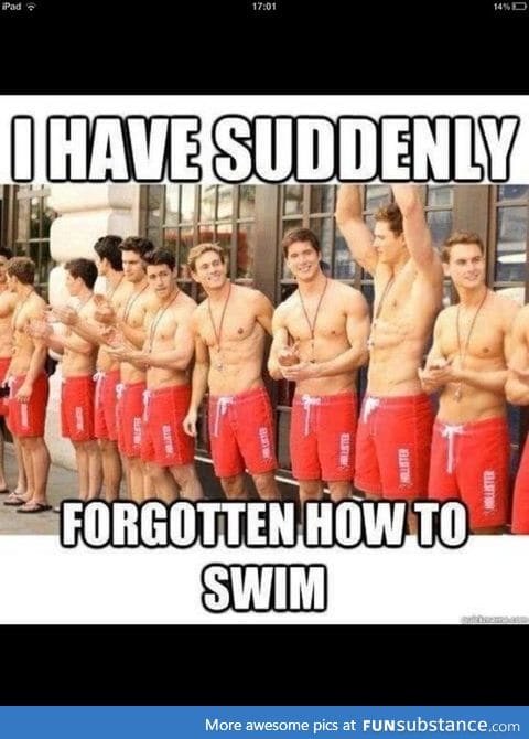 Omg.Can't swim.Help.I'm drowning.