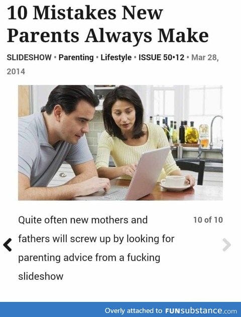 Mistakes new parents make