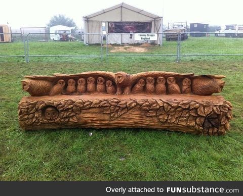 Really awesome Owl bench