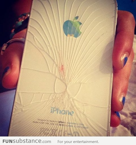 You'll see two touching pen*ses when you shatter your iPhone