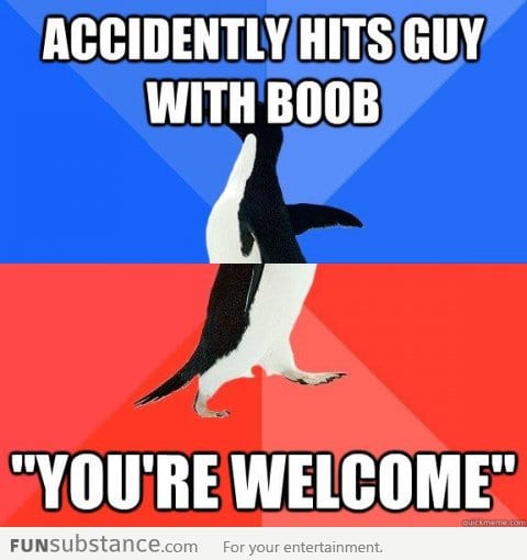 As a female with big b**bs, this happens to me a lot