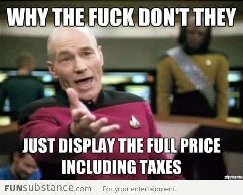 Every time I go shopping in North America