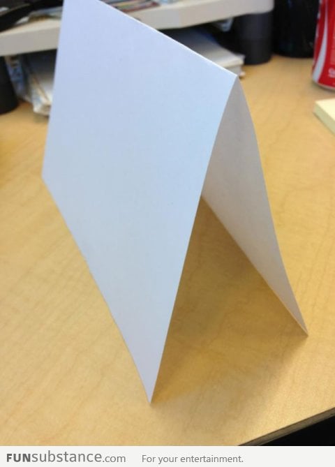 I know origami. It's a tent that I made