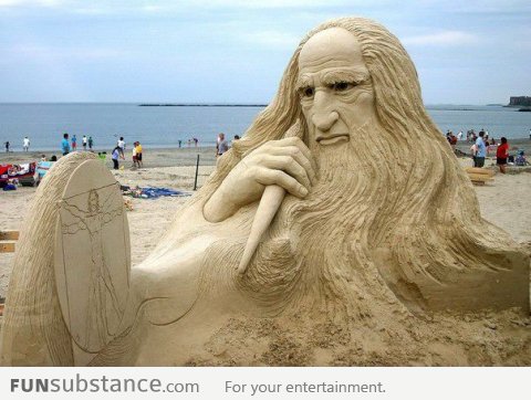 A sand sculpture