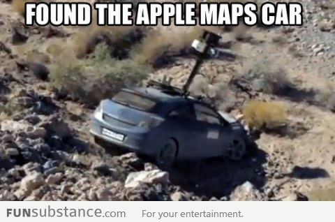 The Apple Maps car has been found