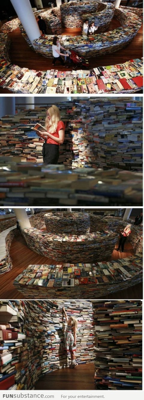 A maze made of books