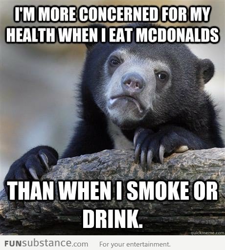 Somehow I think that junk food is worse than cigarettes