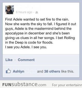 He sees you, Adele