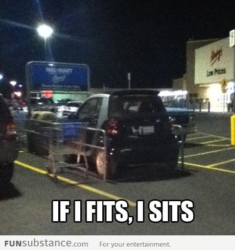 It's hard to find decent parking at Walmart