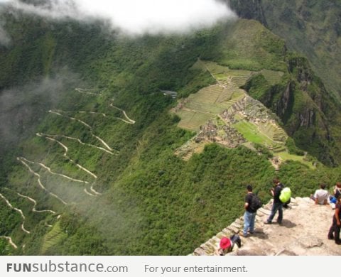 This is the road that leads up to Machu Picchu