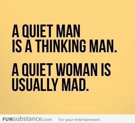 Quiet thinking man