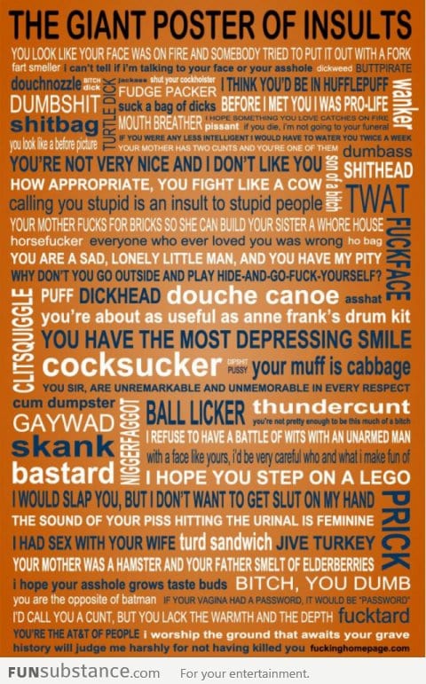 The Giant Poster of Insults