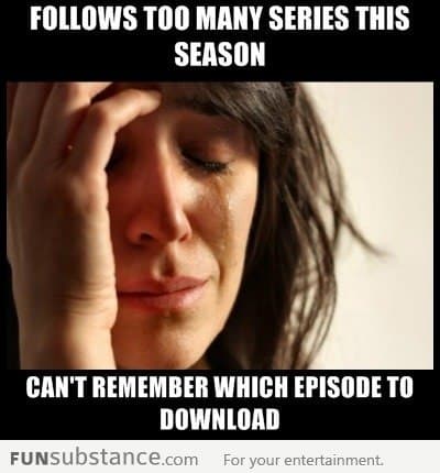 First world TV problem