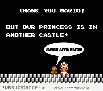 Mario uses Apple Maps