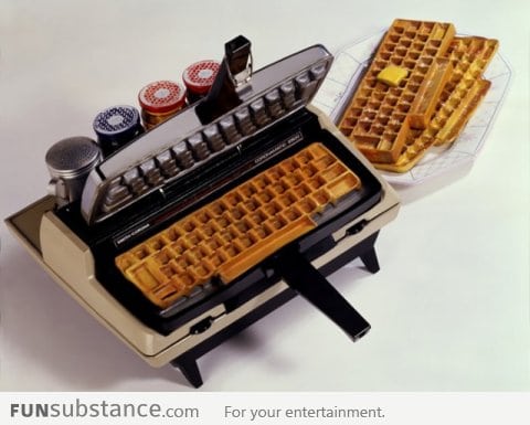 Type Writer Waffle Iron