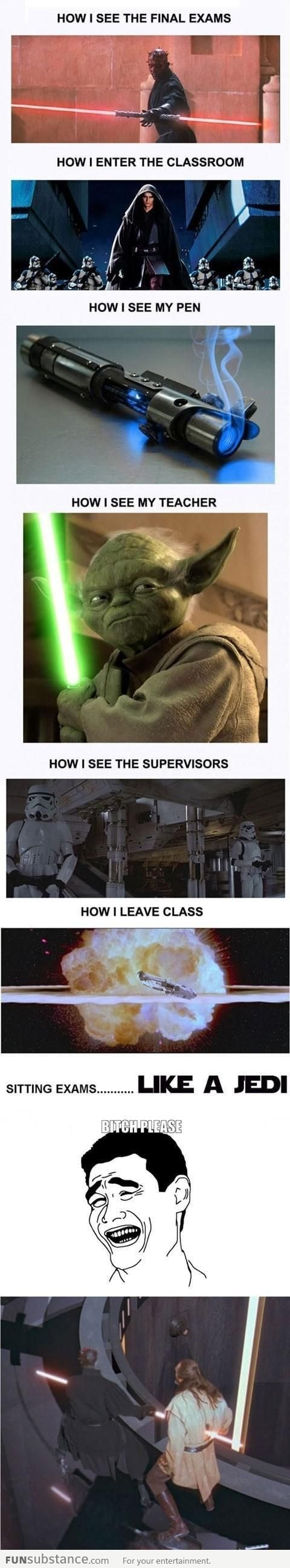 Final Exams like A Jedi