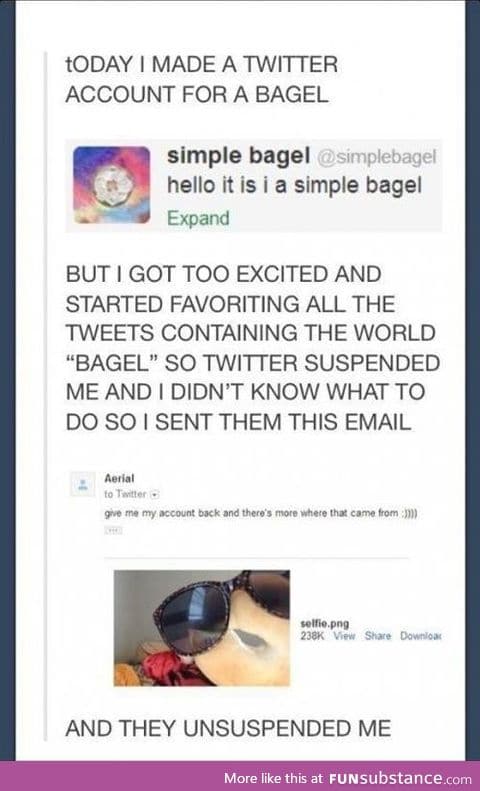 just a bagel on twitter