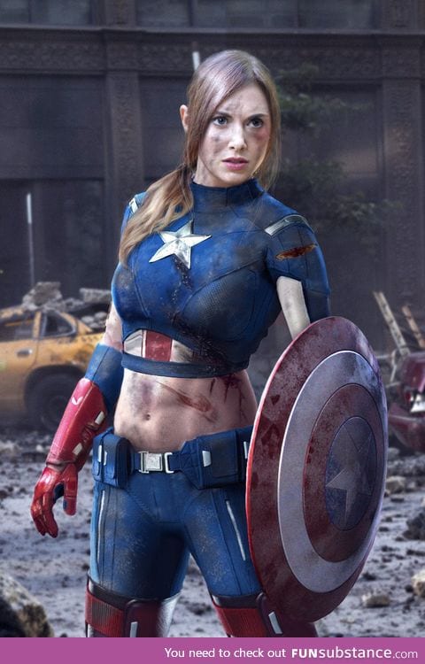 Female captain America looks good