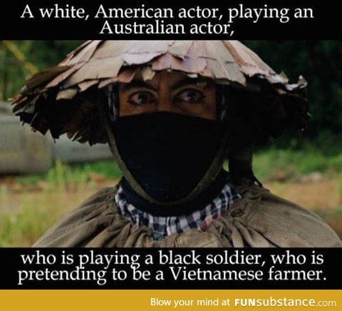 Robert Downey Jnr in Tropic Thunder