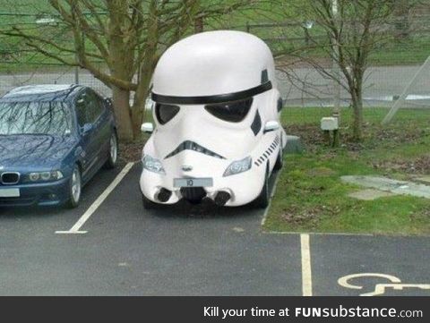 The safest car ever. It can't hit anything