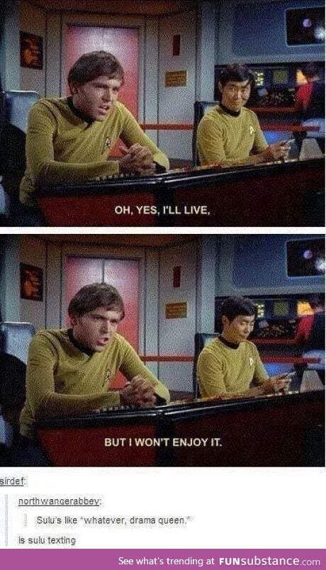 Sulu doesn't give a sh*t