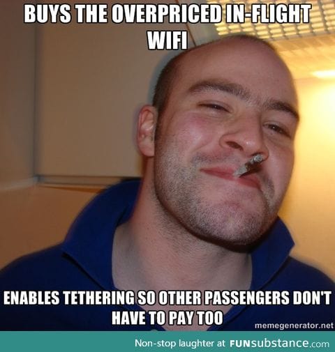 There was a true Good Guy Greg on my flight today
