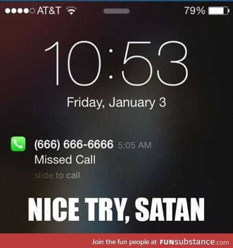 Nice try, satan