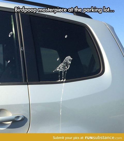 Bird made a self-pooprtrait