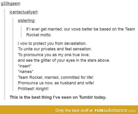 Team Rocket Wedding Vows