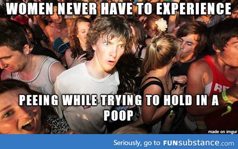 This dawned on me while using a urinal at the bar last night
