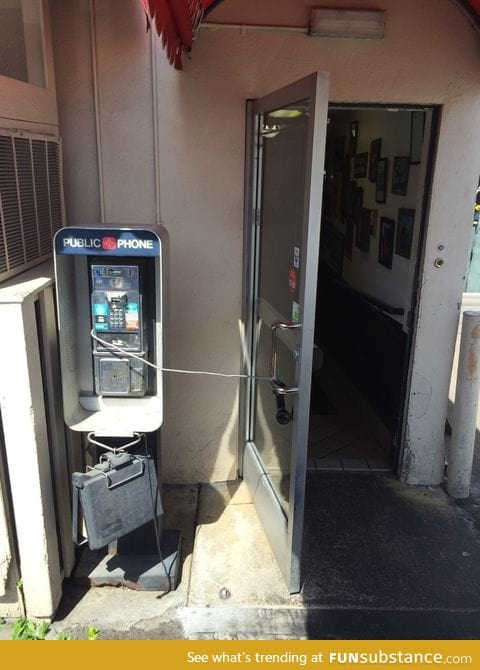 Proper use of a pay phone in 2014