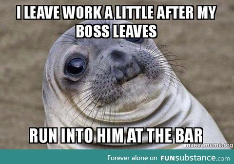 My boss tells everyone that he needs to leave early for a family emergency