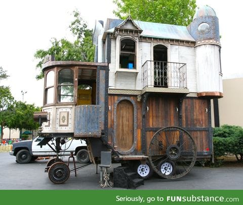 Self-propelled 3-story Victorian house