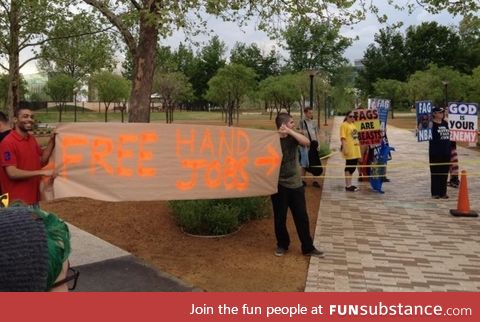 Westboro baptist church picketing the okc game last night