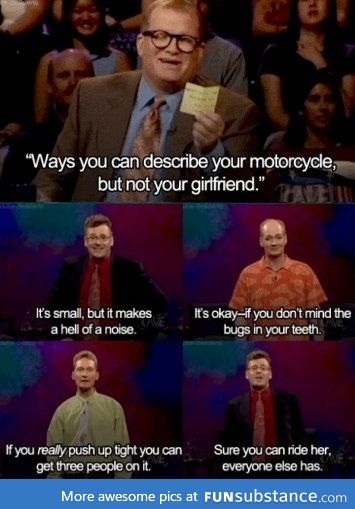 Ways you can describe your motorcycle, but not your girlfriend