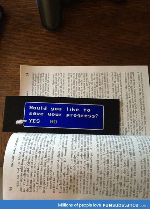 An amazing bookmark for gamers