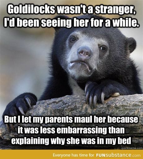 The real reason there is a confession bear....