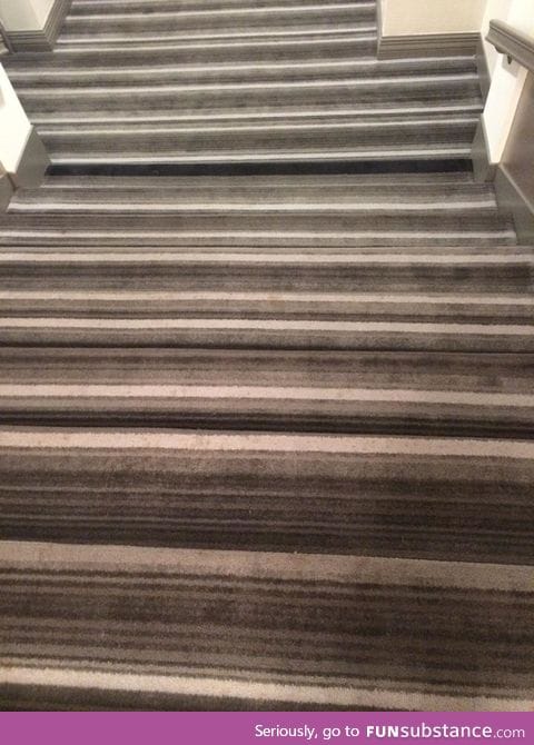 Poor choice in carpet for steps