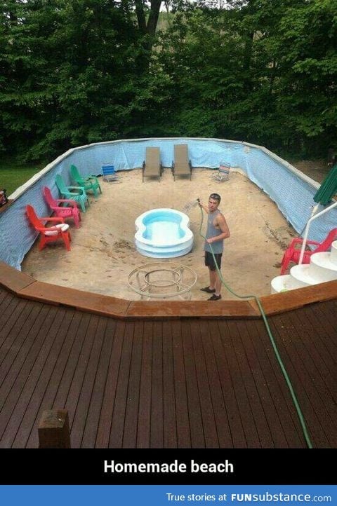 Homemade beach