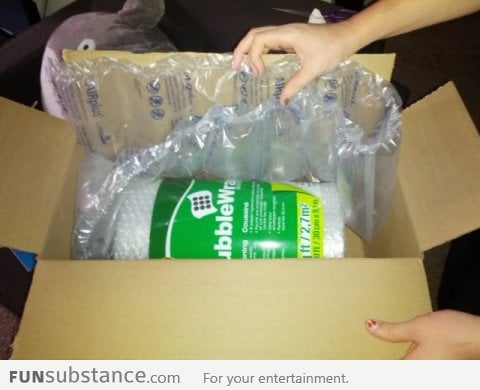 Here's how they pack bubble wrap