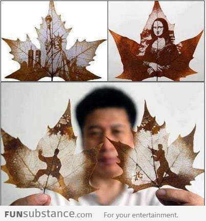 Leaf carving