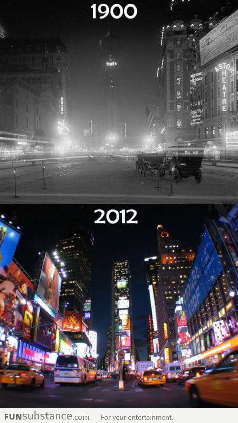 Times Square 112 years later