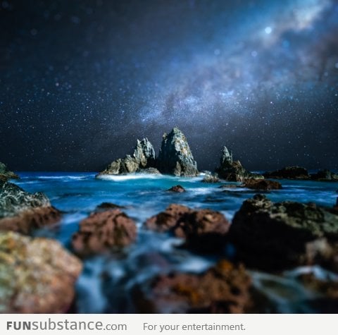 Stunning View of The Milky Way & Seaside