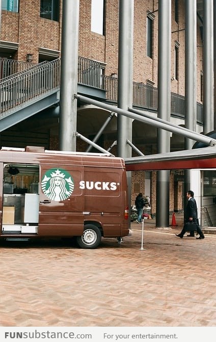 Why Starbucks vans should not have sliding doors